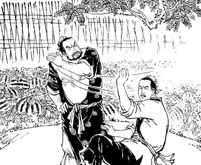 郑恩偷瓜碰到了硬茬子，被陶三春按在地上一顿暴揍毫无还手之力