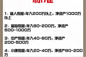 2024中产家庭年收入及净存款标准图片
