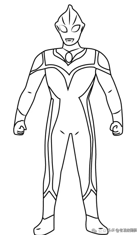 孩子们的最爱，奥特曼线稿资料，临摹涂色