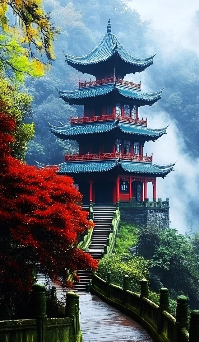 冬日山水竟有这般魔力，小船轻盈滑过，紧绷神经瞬间松了