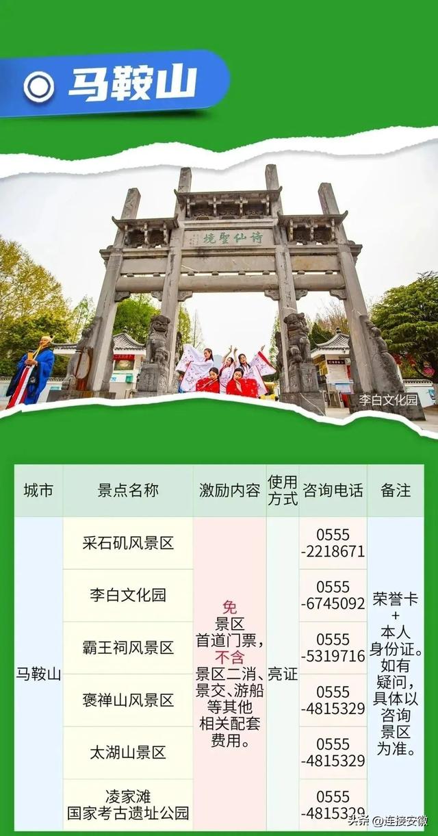 带上这个证！安徽省16市免费玩！