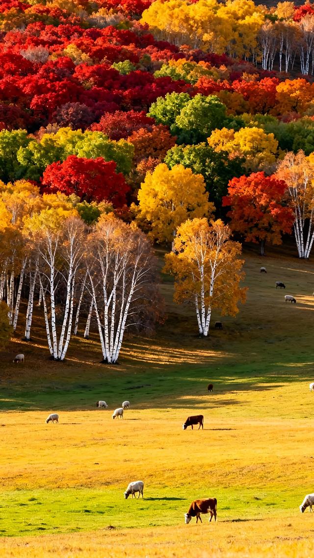 秋意浓时，山河变色，情到深处，层林尽染。治愈系秋天美景