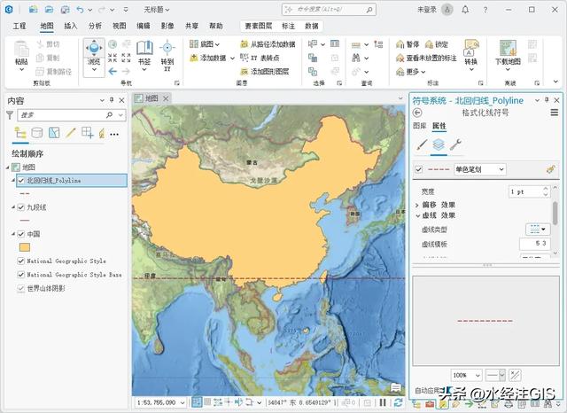 手把手教你给地图添加北回归线