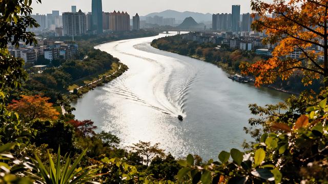 桂棹欸乃摇碎一江秋色，木棉灼灼织就绿城诗章！南宁暖霭中的花影
