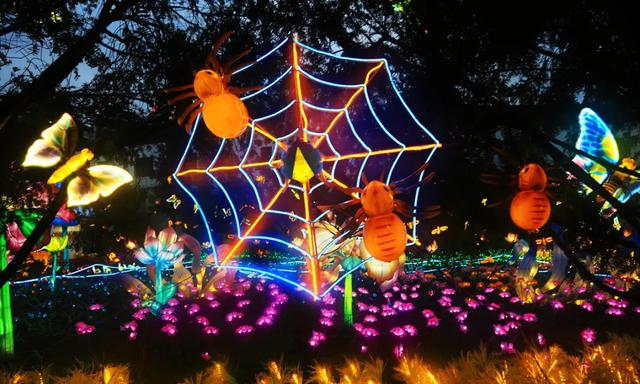 桂林:首届非遗千灯游园,光影艺术璀璨盛宴!