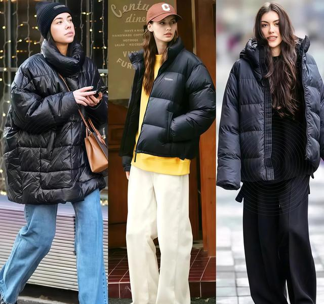 立冬后，流行穿“羽绒服+阔腿裤”，有温度又时髦