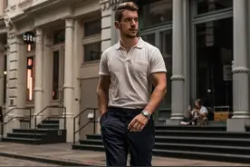 “Polo衫+西裤”，男人的气质模版，怎么穿才高级？图片