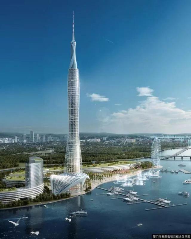 厦门塔，曾规划建设的一座520米城市新地标，可惜后期无任何进展