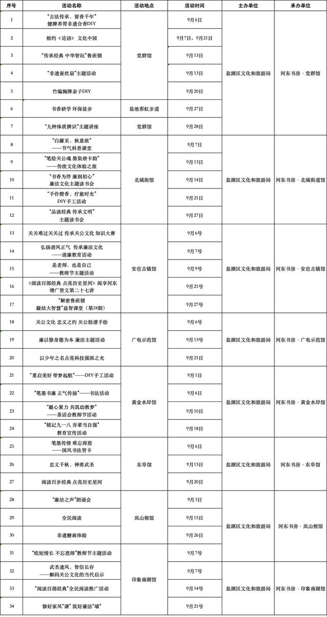 赴一场秋日书香之约！运城书房9月精彩活动抢先看