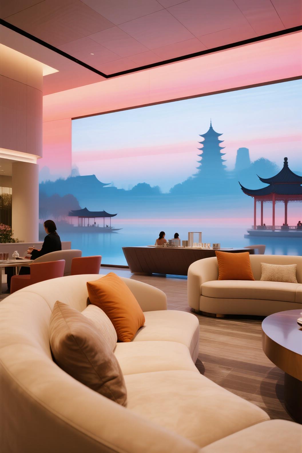 【引擎联合设计】云打卡:古建筑混搭赛博朋克风的售楼处设计