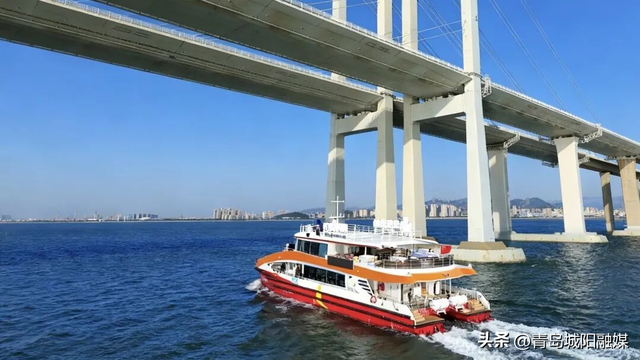 上周末，城阳“海上穿越大桥”环游航线火了！有人专程为它来青岛