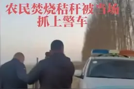 农民焚烧秸秆被抓上警车，执法人员：你这胆子也太大了？图片