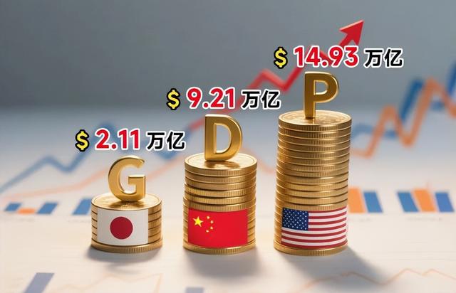 中美日上半年GDP差距断崖，美国15万亿，日本2.11万亿，中国呢