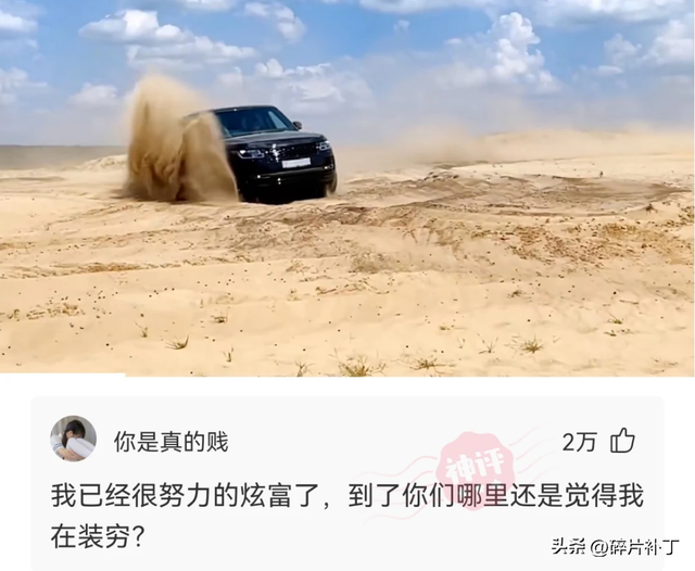 网友神回复：我已经很努力地炫富了，到了你们那里还是觉得我装穷