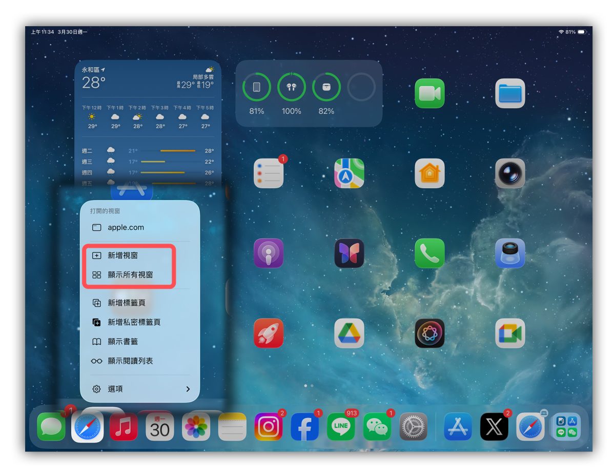 Safari单一App多开教学_iPadOS多开App视窗_ipad版本低装不了软件