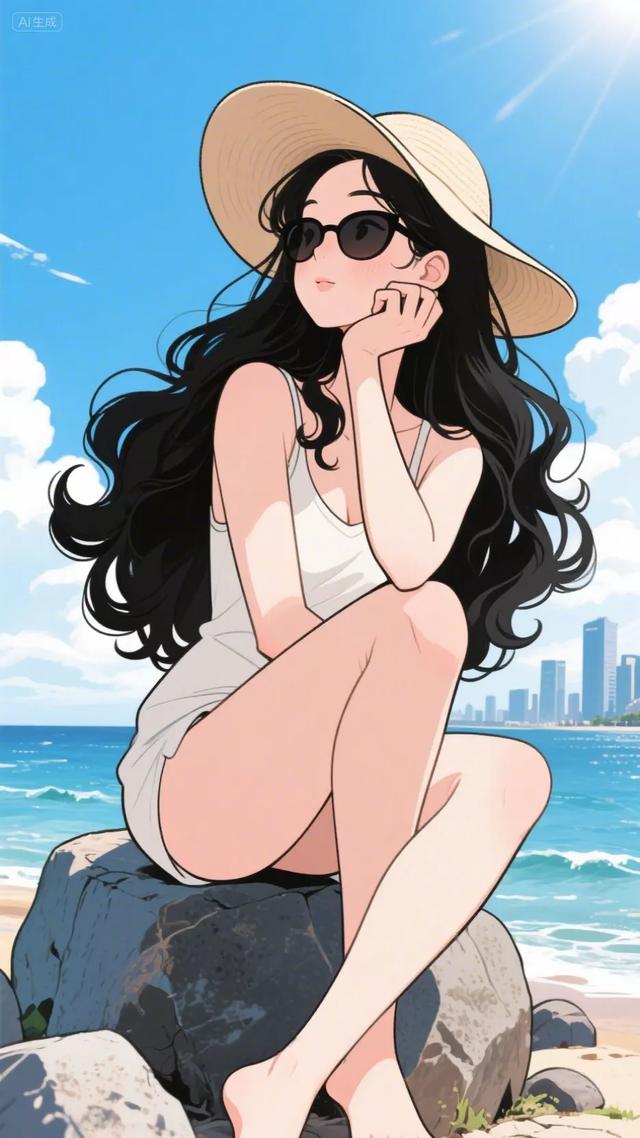 绘本插画，卡通动漫简笔画‖活力少女