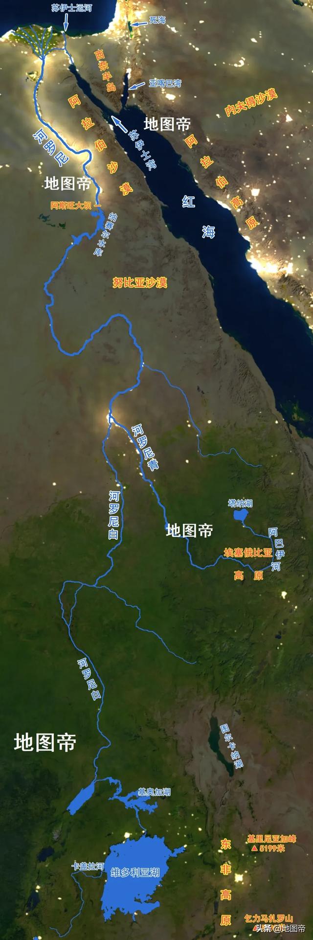 六大洲最长的河流是哪些？尼罗河 亚马孙河 长江 密西西比河 伏尔加河