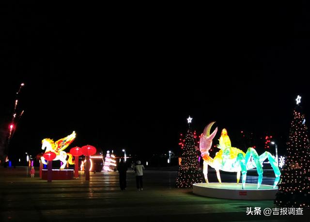 美翻了！珲春这场新春灯光秀，把边城夜空变成了童话世界