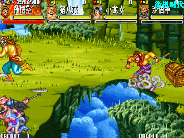 街机游戏《西游释厄传》最无耻的打法，把BOSS提前拖出来打