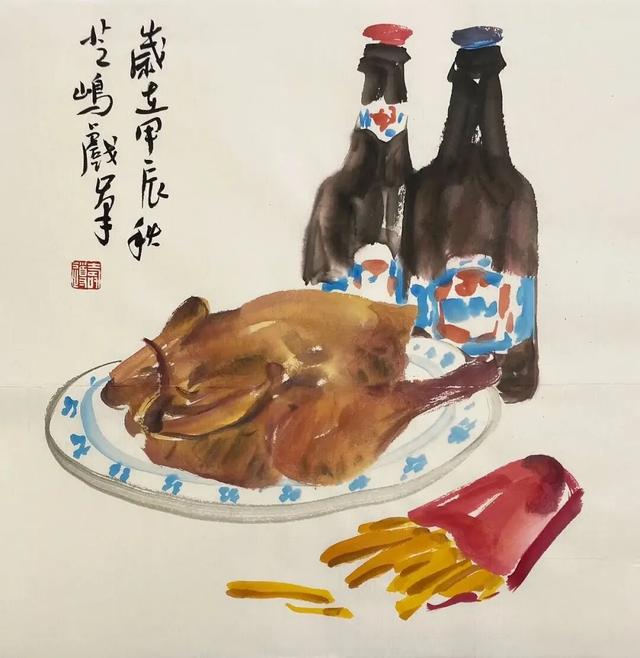 一组充满生活气息的水墨小品画，勾起了多少人的回忆