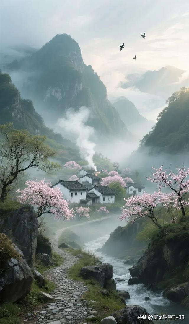 山间秘境!粉花似雪铺满地,鸟语伴花香,"世外桃源"藏着多少惊喜