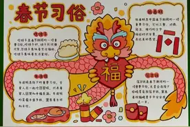 春节习俗手抄报图片