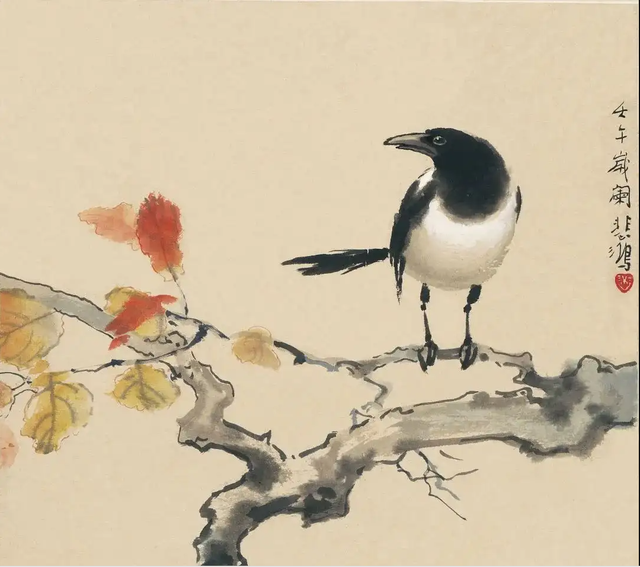 沈巍记156：沈巍一眼看出，徐悲鸿的四喜图符合鼓励生宝宝的政策