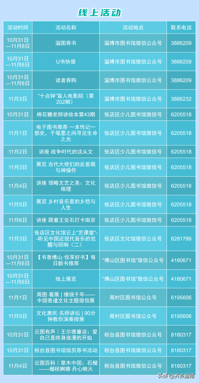 公益电影、 名师讲坛……最新文化惠民活动来了！