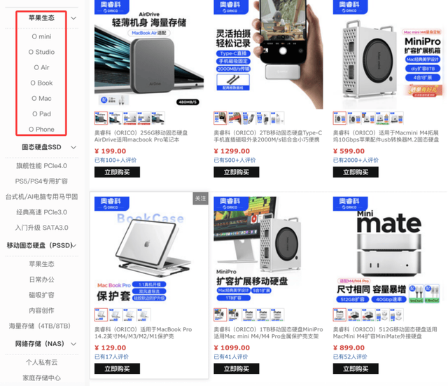 丐版Mac Mini4+ORICO M48PR，去TMD存储比黄金贵