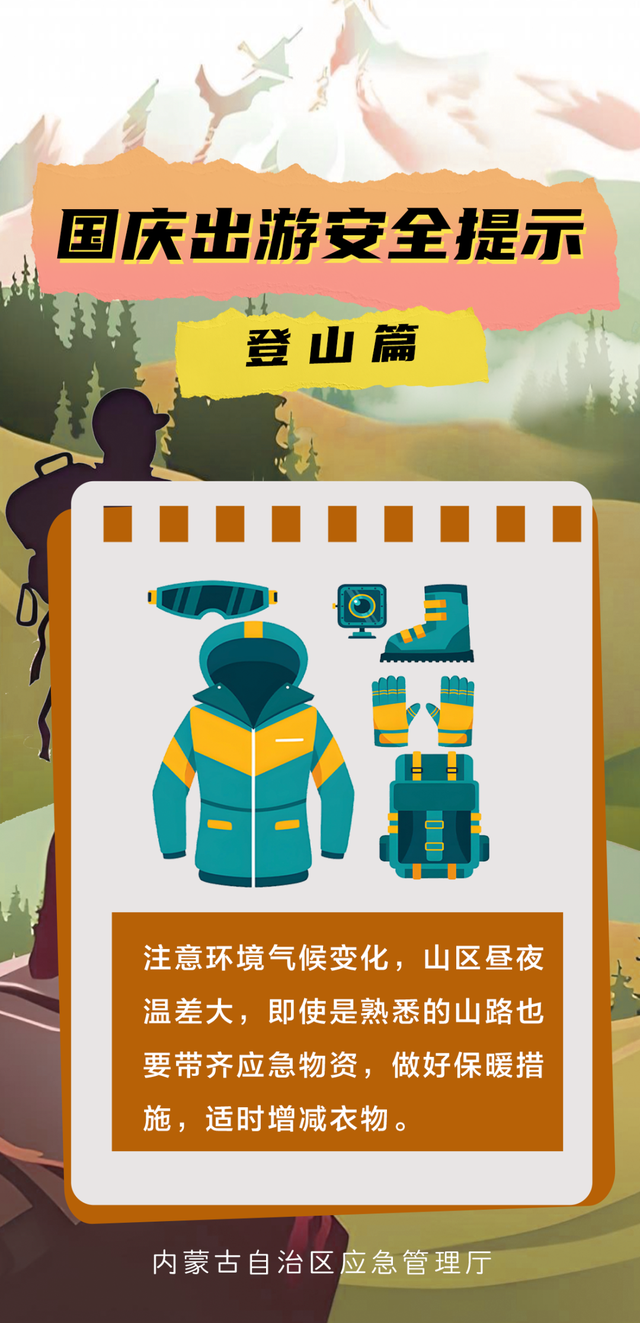 一图读懂 | 国庆出游安全提示 登山篇