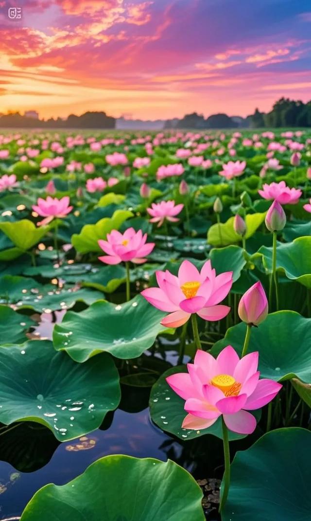 荷花如海，画面绝美