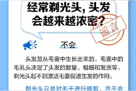 经常剃光头头发会变浓密吗？图片