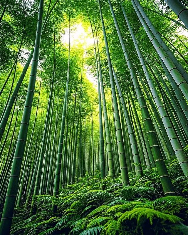 闯入这片翠绿竹林，仿佛进入了治愈系仙境～