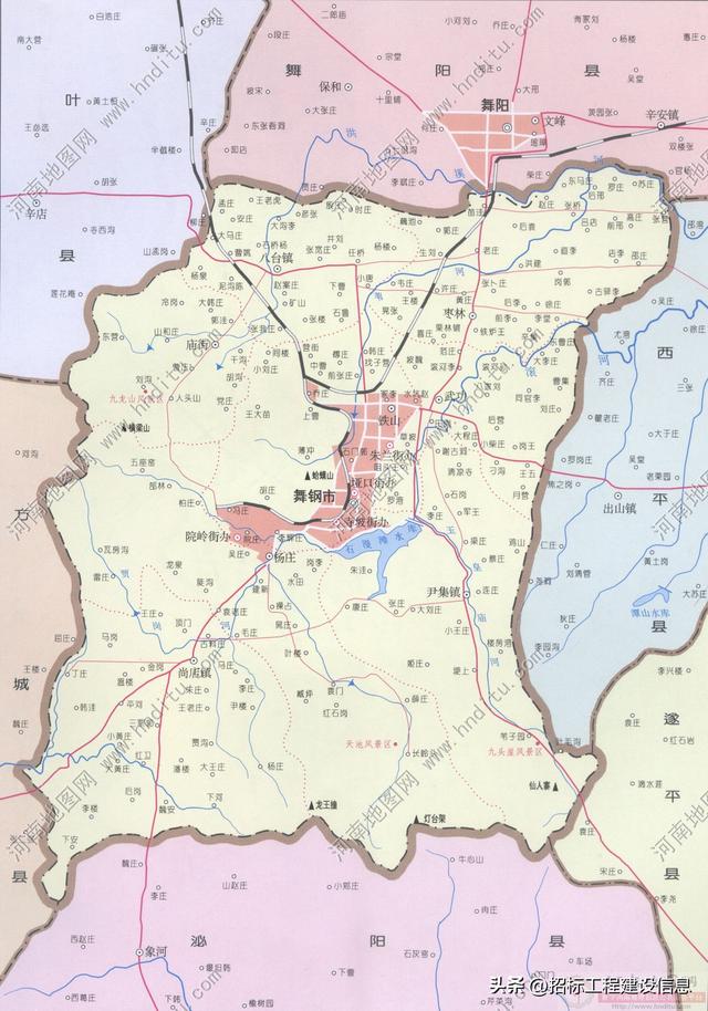 河南省平顶山市地图（含各县）-高清版