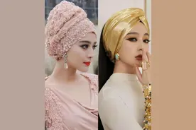 范冰冰和13年前真没差！头巾造型堪称盛世美颜，果真胖才抗衰！图片