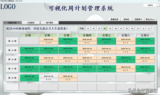 可视化周计划管理系统 1.0