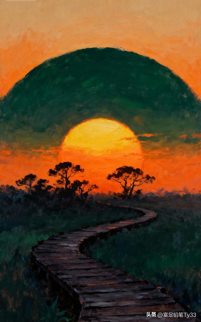 🌅夕阳西下，漫步在茶园小径，感受大自然的宁静与美好！