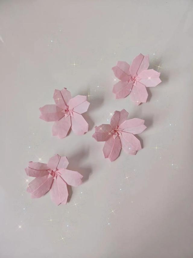 温柔好看的樱花折纸教程