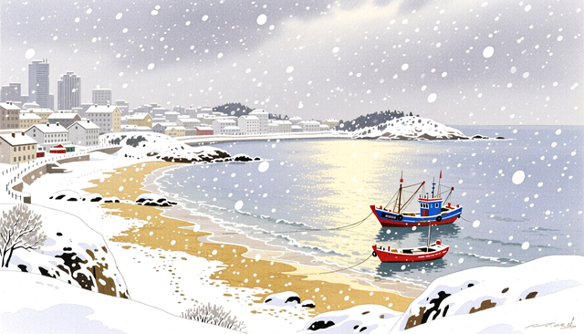 威海迎来一场大雪