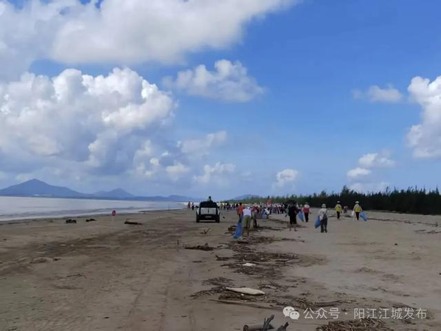绿美阳江·共筑美丽家园｜埠场镇山外西海滩举行净滩志愿活动