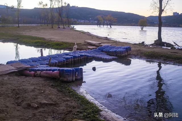 洱海的湿地公园很多,这几座孤岛风景不错,只是唯一的浮桥太晃荡