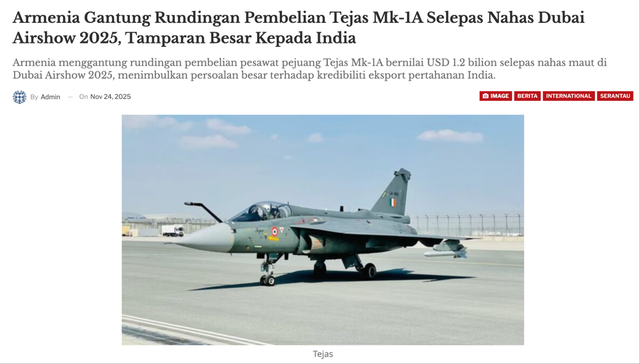 光辉战机坠毁后印度有望获得新订单