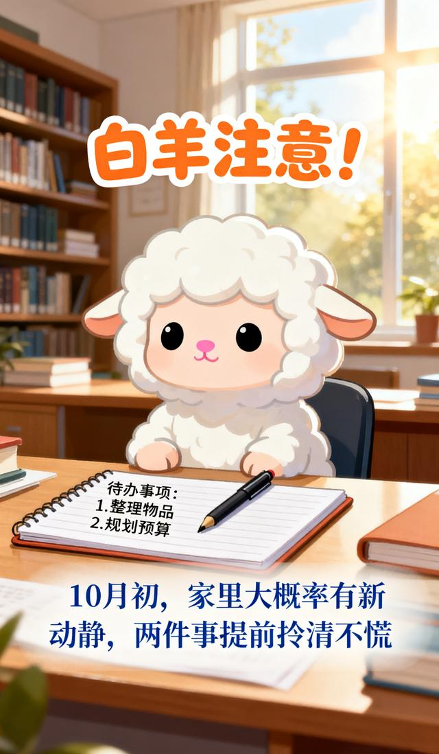 白羊座注意！10月初，家里大概率有新动静，两件事提前拎清不慌