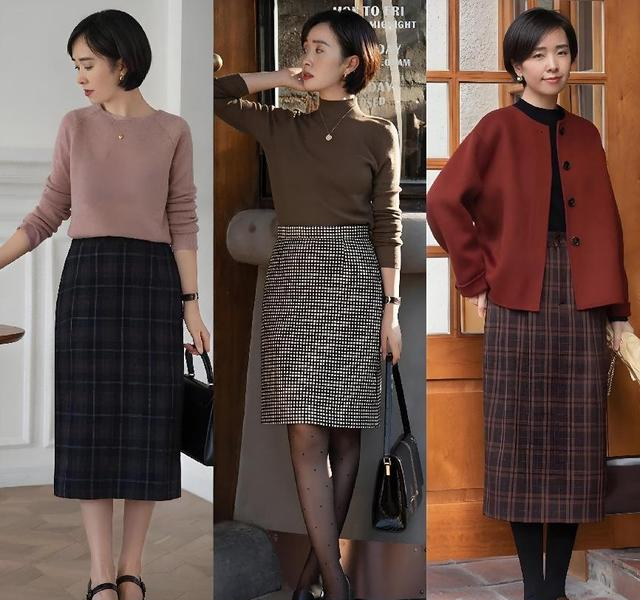 秋天，“毛衣＋半身裙”太惊艳了，慵懒温柔，演绎骨子里的女人味