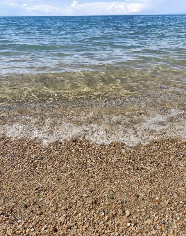 夏日里的青海湖 :花正黄,水正清,天正蓝…