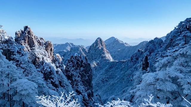 黄山冬日美景“开挂”雾凇、佛光、云海、日出日落出镜，美到失语