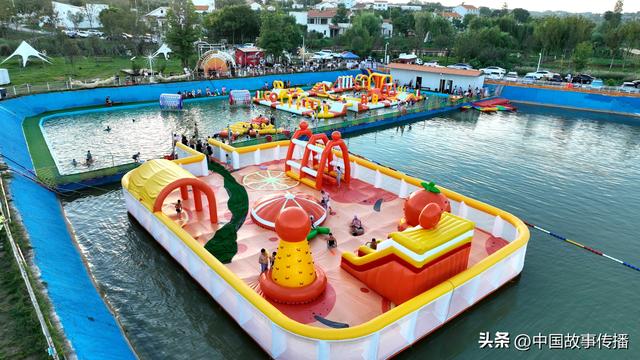 湖北枝江：仙女镇吉吉村冰雾水寨水上乐园清凉度夏