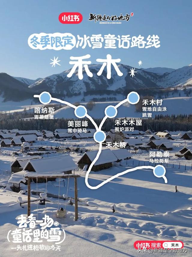 去小红书点名的新疆粉雪童话世界，短逃离~