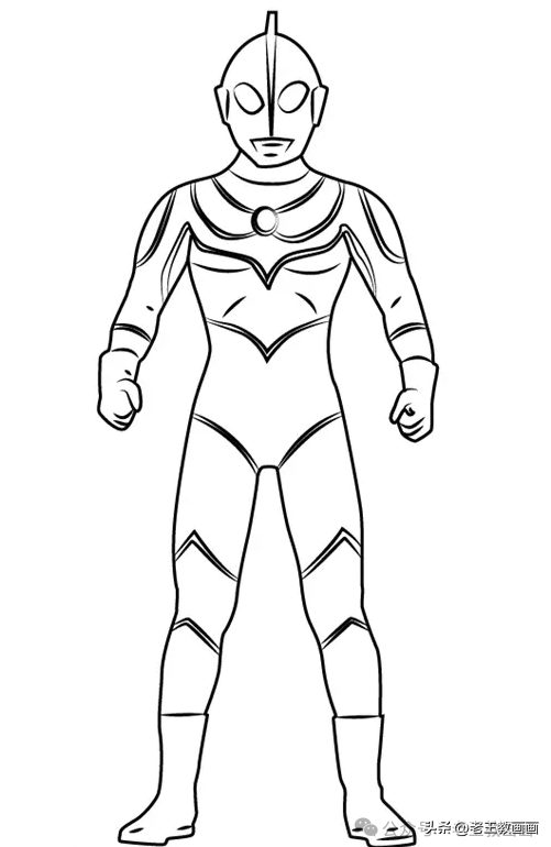 孩子们的最爱，奥特曼线稿资料，临摹涂色
