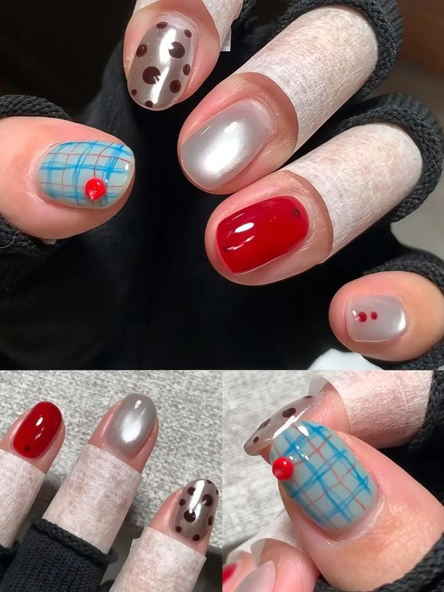 短甲美甲｜复古时尚～英伦学院风